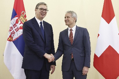 VUČIĆ SA MINISTROM PRAVDE I POLICIJE ŠVAJCARSKE Ovo su bile ključne teme sastanka (FOTO)