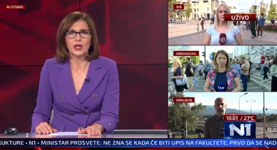 USAMLJENI REPORTERI N1 ŠIROM SRBIJE! Voditelji jedina živa bića u kadru! VIŠE NOVINARA NEGO BLOKADERA (VIDEO)