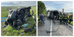 ČETIRI OSOBE POGINULE I 9 POVREĐENO U STRAVIČNOJ NESREĆI Lančani sudar tri vozila, kamion goreo nasred kolovoza (FOTO)