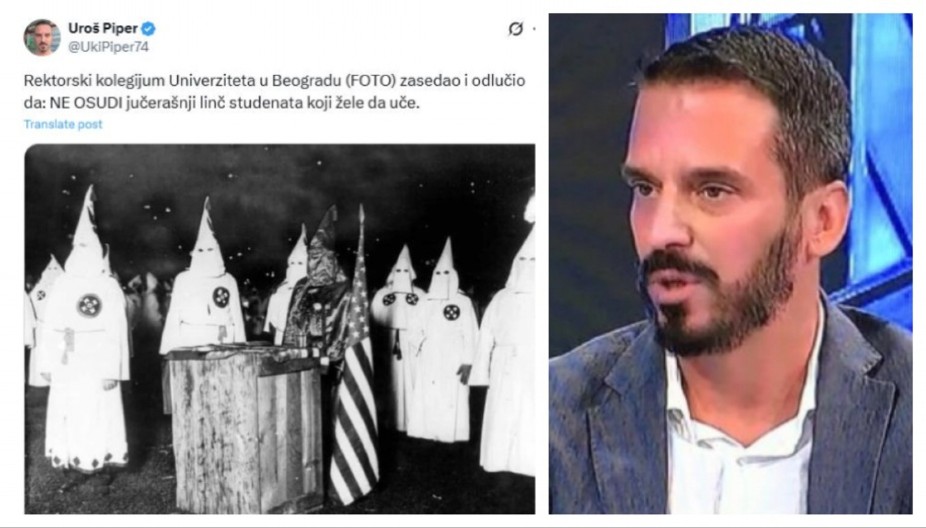 REKTORU POSLE OBJAVE UROŠA PIPERA NEĆE BITI DOBRO Okačio sliku EKSTREMISTA, i jasno poručio OVO