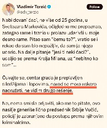 IZMISLIO DA JE NAPADNUT NA ULICI I OKRIVIO VUČIĆA! Blokaderski advokat poziva na građanski rat? "Narod se mora uskoro naoružati"