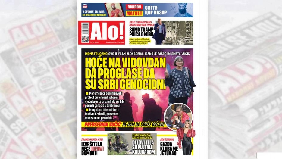 HOĆE NA VIDOVDAN DA PROGLASE SRBE GENOCIDNIM! Monstruozno, ovo je PLAN BLOKADERA, jasno je zašto im smeta Vučić