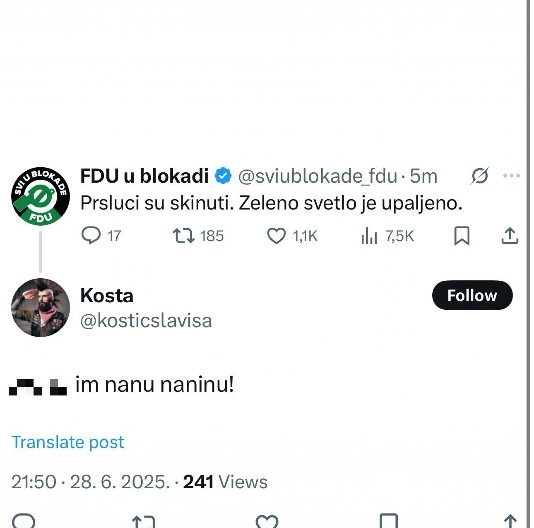 FDU TRAŽI KRV! Pozivaju na potpuno nasilje! (FOTO)