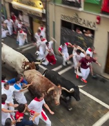U PAMPLONI OTVOREN TRADICIONALNI FESTIVAL Održana je prva trka sa bikovima - veoma je opasna, ali učesnici uživaju u njoj