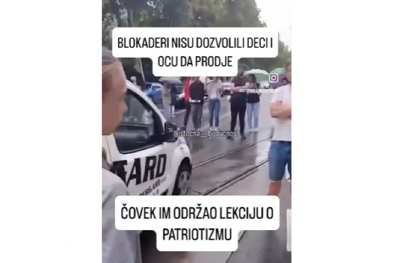 BLOKADERI NISU DOZVOLILI JEDNOM OCU SA DECOM DA PROĐE: Čovek im održao lekciju o patriotizmu! (VIDEO)