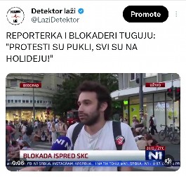 REPORTERKA  I BLOKADERI TUGUJU: "Protesti su pukli, svi su na holideju" (VIDEO)