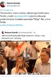 IDELOG BLOKADERA NATAŠA KANDIĆ PORUČUJE "Kada mi dođemo na vlast obeležavaće se genocid u Srebrenici, a ne stradanje Srba u Oluji"