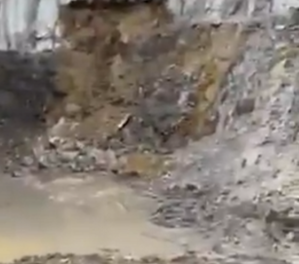 STRAVIČAN SNIMAK SA GRADILIŠTA VICTORY GARDENS: Teren propada, beton se sliva niz padinu! (VIDEO)