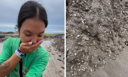 ŠETNJA SE PRETVORILA U HOROR Devojka iz peska iskopala trag morskog čudovišta, umalo se onesvestila od šoka! (VIDEO)
