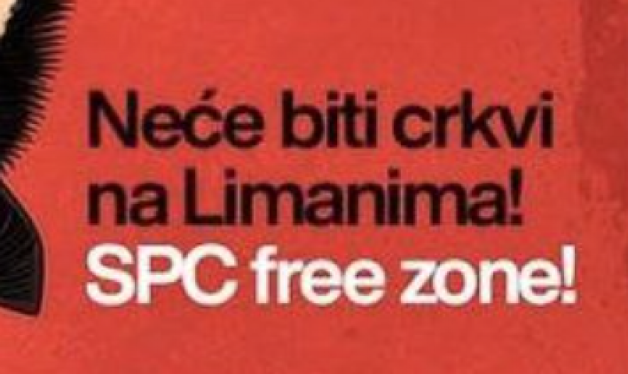 BRUTALNA ANTIPRAVOSLANA I ANTISRPSKA KAMPANJA BLOKADERA U NOVOM SADU: Ovde neće biti crkvi (FOTO)