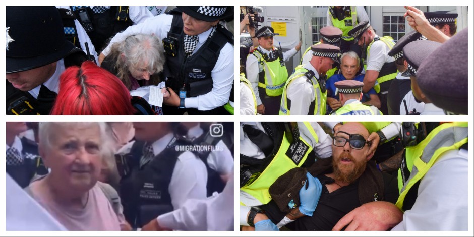 ISPLIVALO PRAVO LICE BLOKADERSKIH MEDIJA U SRBIJI Britanci zgubidane ne štede, uhapsili i babu od 90 godina...  Ali kad je tamo, onda je "sve ok" (FOTO/VIDEO)