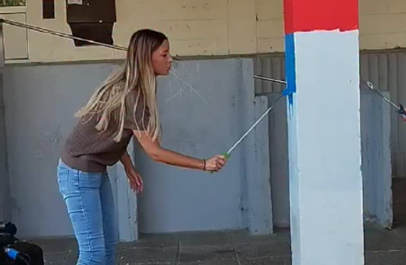 "ZA NJIH JE TO PARČE KRPE, ZA NAS JE SVETINJA" Ministarka učestvovala u farbanju srpske trobojke (VIDEO)