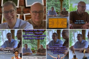 "ŠTA SI TI POSTAO, EKSPERT SPORTSKI" Hit! Vučić i Vučević odgovarali na pitanja u sportskom kvizu: Ma za Partizan 100 posto