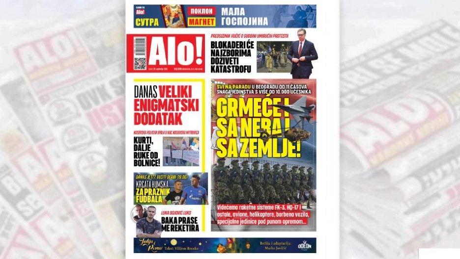 SVI NA PARADU U Beogradu od 11 časova Snaga jedinstva, s više od 10.000 učesnika! GRMEĆE I SA NEBA I SA ZEMLJE!