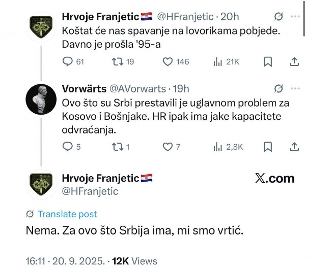 "ZA OVO ŠTO SRBIJA IMA MI SMO VRTIĆ!" Hrvati u panici nakon vojne parade u Beogradu: Srbija je mnogo napredovala u naoružanju!