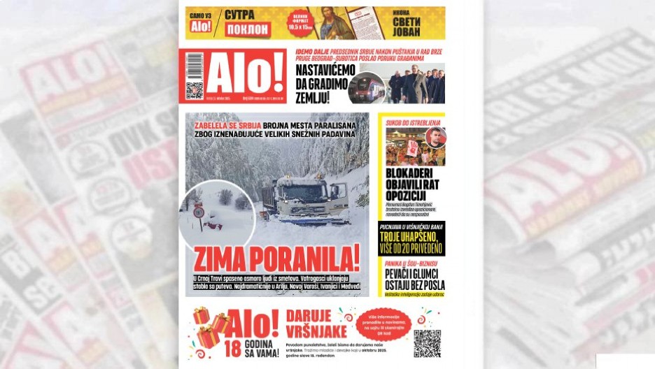 ZIMA PORANILA! ZABELELA SRBIJA Brojna mesta paralisana zbog iznenađujuće velikih snežnih padavina