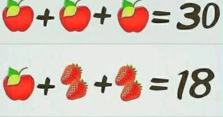 “VOĆNA” MATEMATIČKA MOZGALICA ZAPALILA INTERNET! Samo pravi matematički znalci mogu da reše ovaj VOĆNI IZAZOV – da li ste dovoljno brzi?