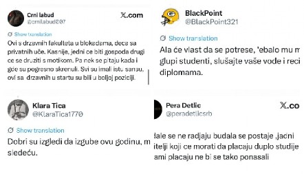 I TVITERAŠI BLOKADERI SU NEGATIVNI: "Recite ćao diplomama" – nova blokada Veterinarskog fakulteta izaziva bes