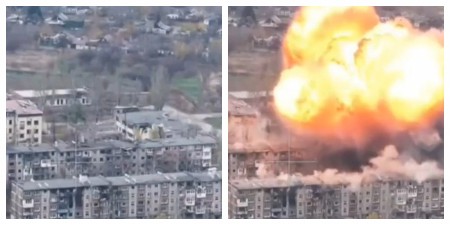 KAO PAKAO DA SE SRUČIO NA UKRAJINSKU BRIGADU: Rusi bacili bombu od 3.000 kilograma (VIDEO)