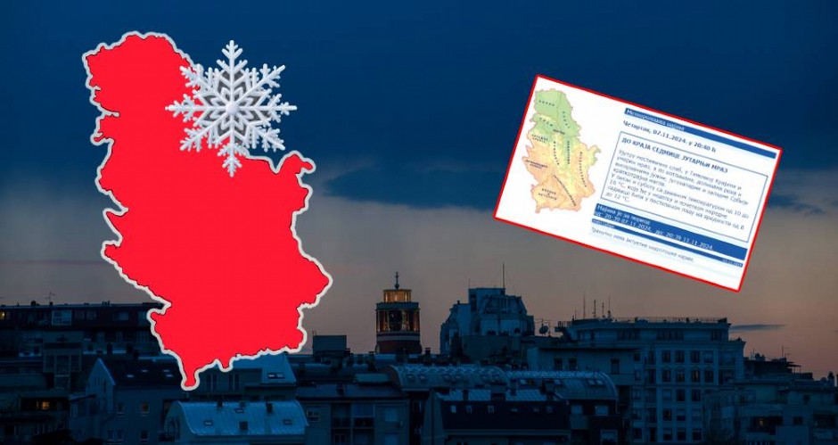 PAO PRVI SNEG Nagla promena vremena u Novom Pazaru (FOTO)