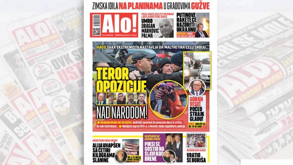 TEROR OPOZICIJE NAD NARODOM! Šaka ekstremista nastavljaju da maltretira celu Srbiju