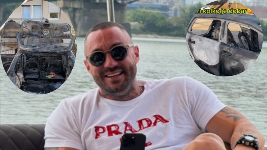 JEZIVE FOTOGRAFIJE ZAPALJENOG AUTOMOBILA! Isplivale slike nakon požara, influenserovo vozilo potpuno uništeno! (FOTO)