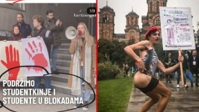 SRAMOTA: Doveli gologuzog Šiptara ispred srpske svetinje, a danas podržavaju opozicione blokade! (FOTO)