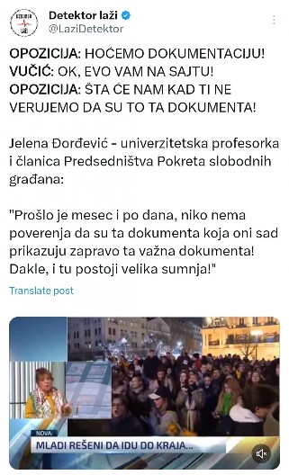 "NE VERUJEMO DA SU TO TA DOKUMENTA!" Opoziciji nije dovoljno što su SVI uslovi ispunjeni i što su sva dokumenta data GRAĐANIMA NA UVID (VIDEO)