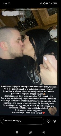 VERENICA UBIJENOG PIVCETA OBJAVILA NJIHOVU POSLEDNJU FOTKU "Samo par sati nakon ove slike uzeli su te iz mog zagrljaja" (FOTO)