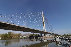 LANČANI SUDAR NA MOSTU NA ADI Više osoba povređeno, Hitna pomoć na licu mesta