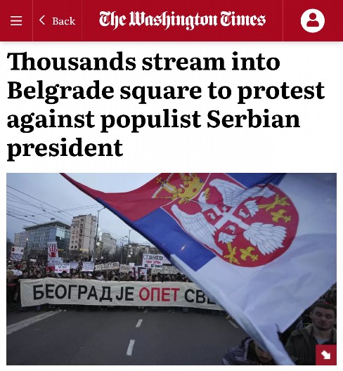 U TOKU JE BORBA PROTIV VUČIĆA I Amerikanci priznali istinu - protest nije studentski, nego politički!