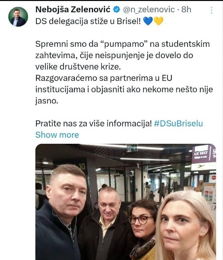 DRUK PUMPA RADI PUNOM PAROM Žuti u Briselu u epizodi "klečimo pred strancima i molimo za pomoć u rušenju Vučića"