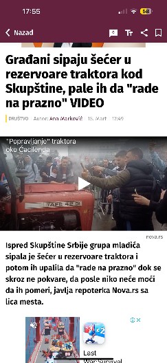 ŠOLAKOVA TELEVIZIJA PRIZNALA: Studenti uništavaju parkirane traktore, sipaju šećer u rezervoare i uništavaju tuđu imovinu!