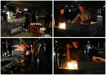 GRAĐANI KOČANA U REDOVIMA ČEKAJU DA ZAPALE SVEĆU Tužna scena u Parku Revolucije, u suzama odaju počast (FOTO/VIDEO)