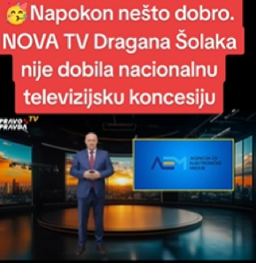 ŠOLAKA SRBI NE VOLE, A HRVATI NEĆE NI DA GA VIDE Ništa od nacionalne frekvencije, od ovog datuma njegova televizija se GASI (VIDEO)