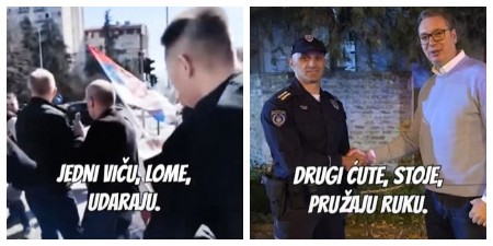DVE SLIKE, JEDNA SRBIJA! Dok jedni viču, lome i udaraju, drugi ćute, stoje i pružaju ruku! (VIDEO)
