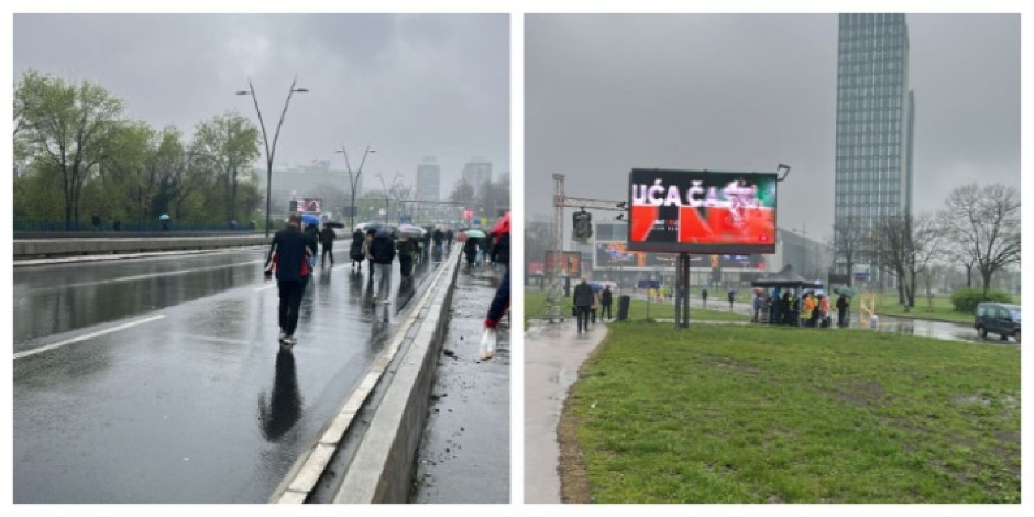 NIJE NI ČUDO ŠTO JE NAROD BESAN! Šaka jada blokira Brankov, BLOKADERI POD ŠATORIMA, A NAROD KISNE!