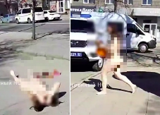 GRAĐANI ZATEČENI PRIZOROM Žena se skinula gola nasred ulice i legla da se sunča (FOTO)