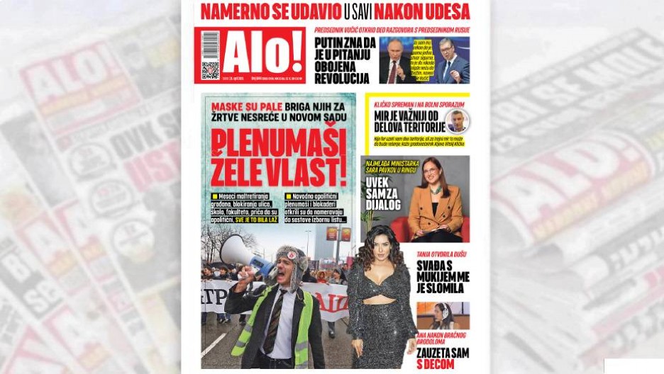 MASKE SU PALE Briga njih za žrtve nesreće u Novom Sadu - plenumaši žele VLAST!