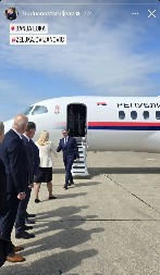 VUČIĆ STIGAO U BANJALUKU: Dočekala ga Željka Cvijanović (FOTO)