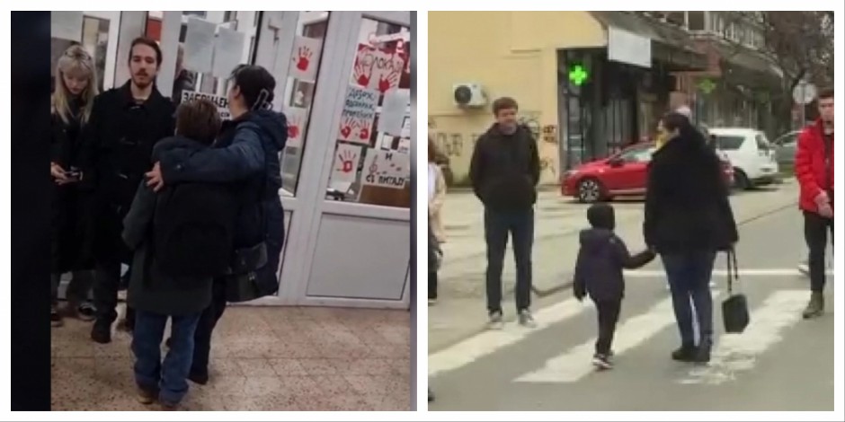 BLOKADERI FOTELJAŠI SPREMNI SU I NAJMLAĐE DA PONIŽAVAJU, KAMERA SVE SNIMILA: Jedno dete samo što ne plače, drugo stoji iza hrabre majke (VIDEO)