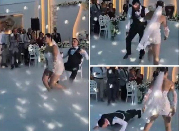 ŠAMARA GA KO BRIŽIT MAKRONA Prljavi ples mladenaca iz SRBIJE izazvao buru na mrežama (VIDEO)