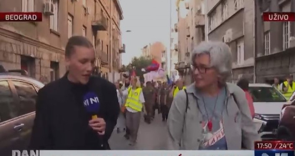 EVO KO PREDVODI PROTEST BLOKADERA! Ćerka najvećeg srbomrsca na čelu kolone! (VIDEO)