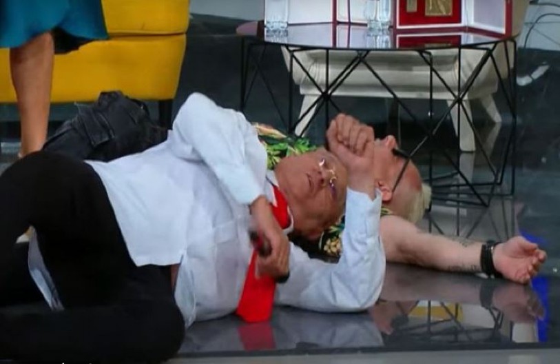 ERA OJDANIĆ U EMISIJI PAO KAO POKOŠEN! Odjednom se srušio, voditeljka hitno reagovala, odmah pozvala doktora!