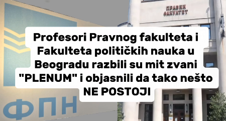 FARSA ZVANA "PLENUM": Politička zloupotreba koja nanosi štetu studentima koji bi da uče i polažu ispite (VIDEO)