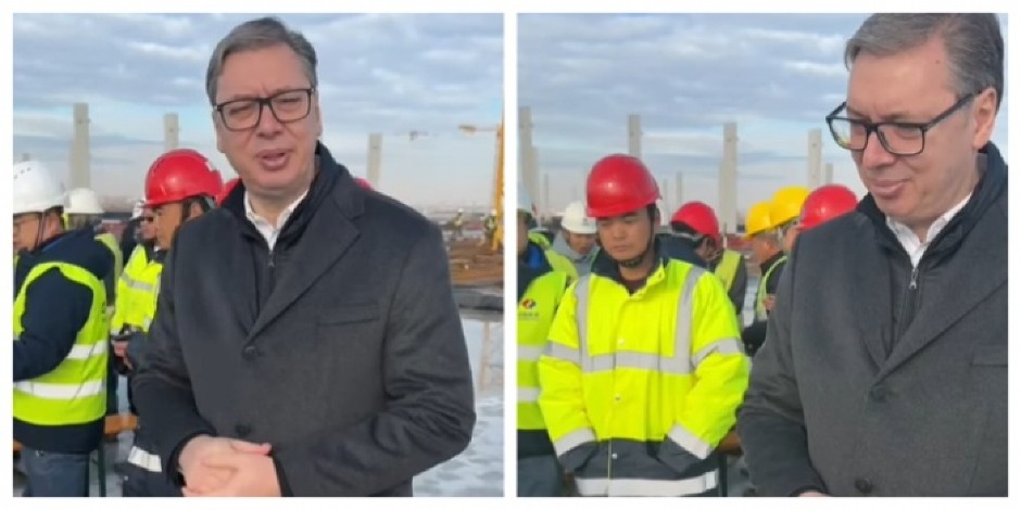 PREDSEDNIK VUČIĆ SE JAVIO SA GRADILIŠTA EXPO: Hladno je, divim se ovim radnicima iz Kine koji neumorno rade! ISPRED VREMENA SMO (VIDEO)