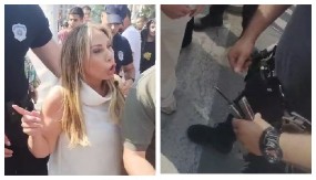 NOŽEM NA MLADOST SRBIJE! Poslanica Mikija Aleksića izvadila nož na studente ispred Skupštine! (VIDEO)