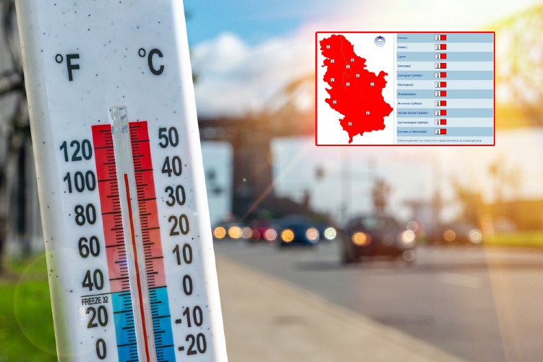 RHMZ IZDAO UPOZORENJE ZA BEOGRAD I SRBIJU Topiće se asfalt, temperatura dostiže 40 stepeni - meteoalarm proglašen u celoj zemlji!