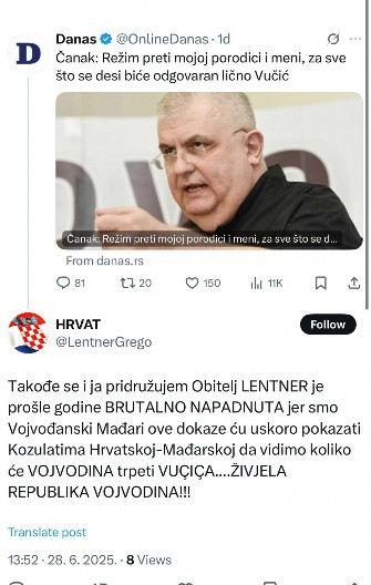 KRENULI ZAHTEVI SEPARATISTA: Vojvodina Republika! (FOTO)