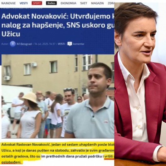 "TUKAO POLICAJCE, PA ZAHVALIO NA PRITISKU NA SUD" Brnabić traži hitnu intervenciju tužilaštva
